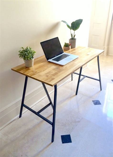 Long Narrow Desk Table On Ikea Legs Choose Any By Goldenrulenyc