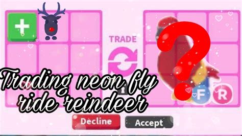 Trading Neon Fly Ride Reindeer🦌 Roblox Adopt Me💜 Youtube