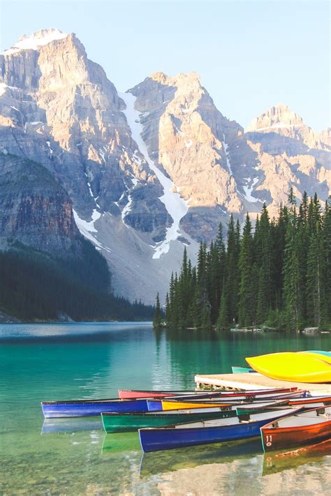 Canoeing In Moraine Lake Banff National Park The