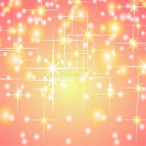 Glitter Christmas Stars Orange Stock Illustration Illustration Of