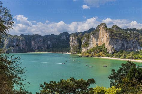 The View From West Railay Viewpoint In Railay Ao Nang Krabi Province