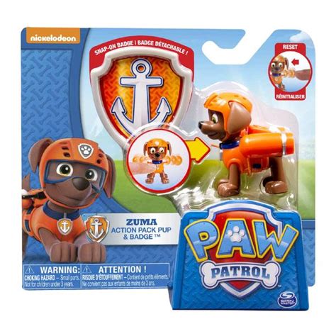 Nickelodeon Paw Patrol Action Pack Pup And Badge Zuma Toys And Games