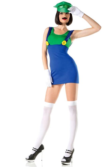 Sexy Miss Luigi Costume Womens Costumes Womens Fancy Dress Costumes