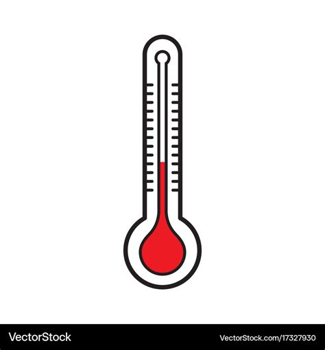Heat Thermometer Royalty Free Vector Image Vectorstock