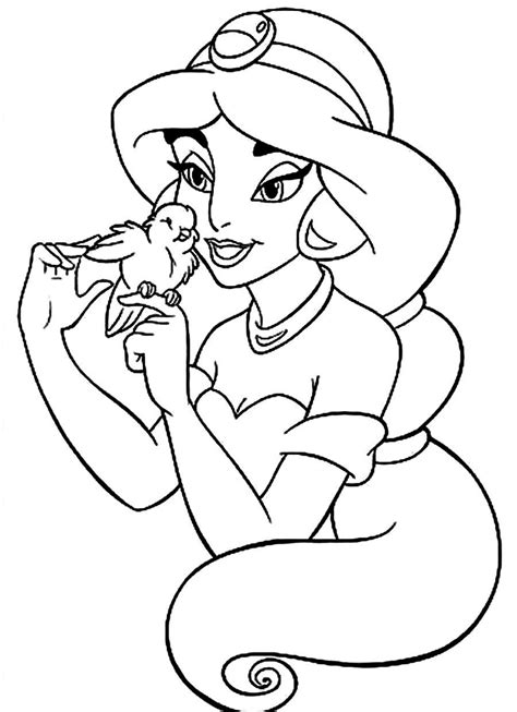 Kind and romantic heroines from fairytale magical worlds are waiting for girls of any age. Free Printable Jasmine Coloring Pages For Kids - Best ...