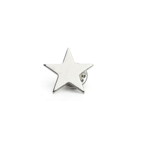 Price25 Pcsalice Silver Star Lapel Pin 34 H34l Silver