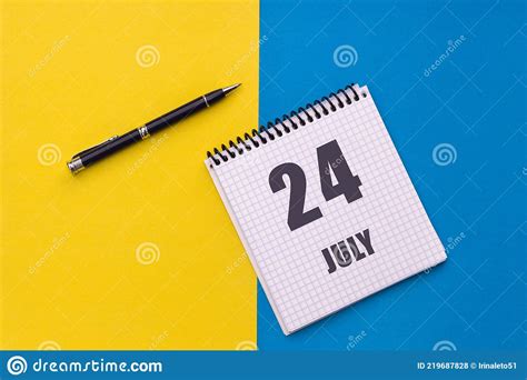 July 24th Day 24 Of Month Calendar Date Stock Photo Image Of Digit