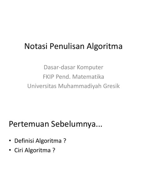 2 Notasi Penulisan Algoritma Pdf