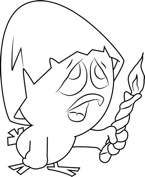 More 100 coloring pages from for preschooler category. Sad Calimero With Candle Coloring Page - Free Printable ...