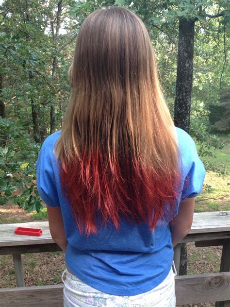 Dip Dyed Hair We Used Hawaiian Punch Packets Dyed Hair