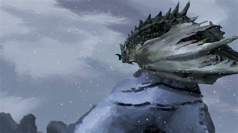 Fantasy Art Artwork Dragon Snow Winter The Elder