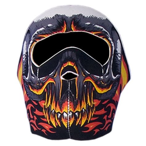 Red Evil Skull Neoprene Face Mask