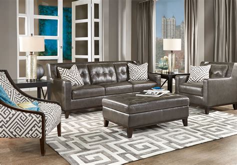 Grey Leather Sofa Living Room Ideas Decoomo