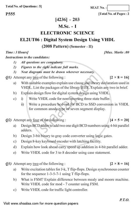 Top free electronic question downloads. Digital System Design Using VHDL 2012-2013 M.Sc ...