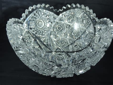 Antique 19th Century American Brilliant Cut Crystal Bowl Etsy