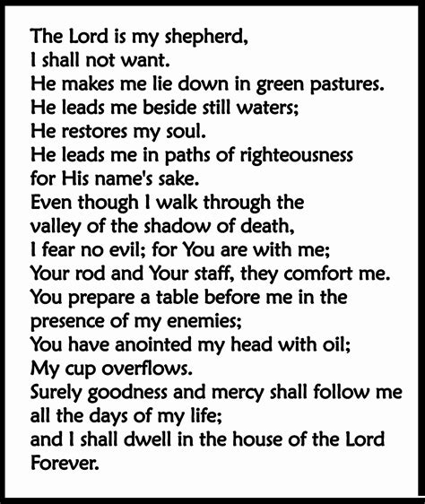 Psalm 23 Printable Pdf Free