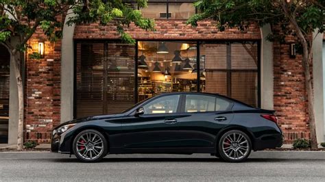 New 2023 Infiniti Q50 Black Opal Metallic Red Sport 400 Awd Sedan In