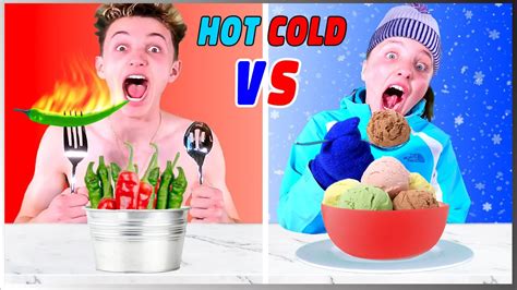Hot Vs Cold Food Challenge Youtube