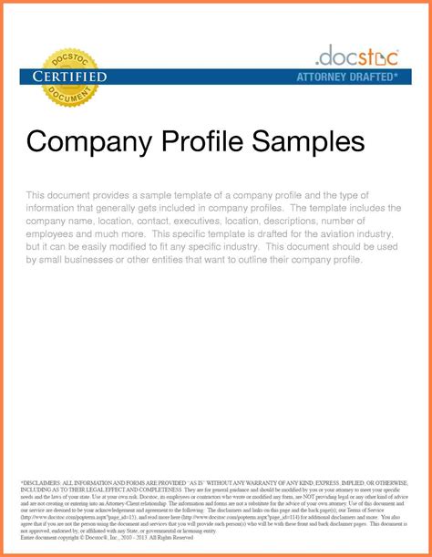 Maybe you would like to learn more about one of these? 8+ examples of company profile template - Company Letterhead