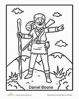 Daniel Boone Coloring Pages Tall Tales American Activities History Worksheet Studies Worksheets Education Kids Social Color Unit Tale Printable Expansion sketch template