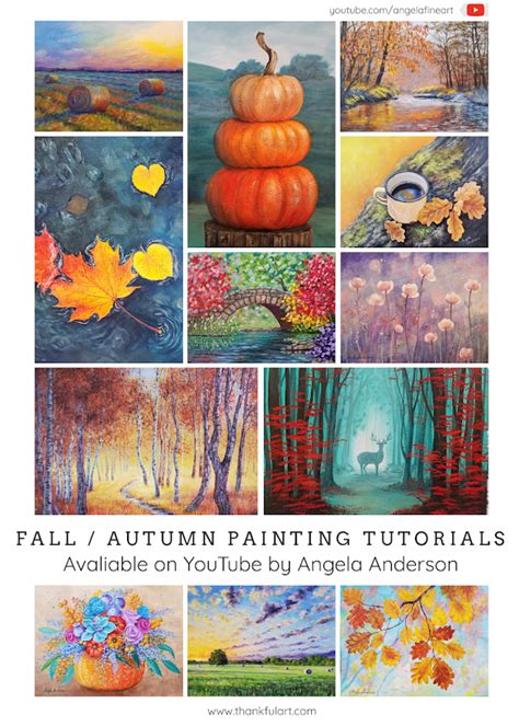 Angela Anderson Art Blog Fallautumn Acrylic Painting Tutorials