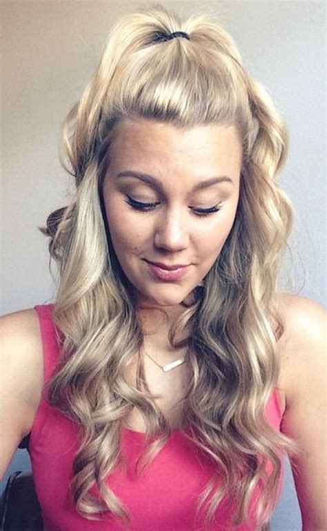 40 Easy And Chic Half Ponytails For Straight Wavy And Curly Hair Half