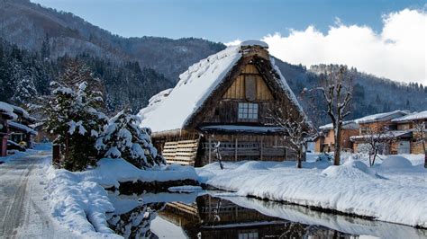 1600x900 Japan Village Covered In Winter Snow 1600x900 Resolution