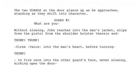 how to write a fight scene in a script
