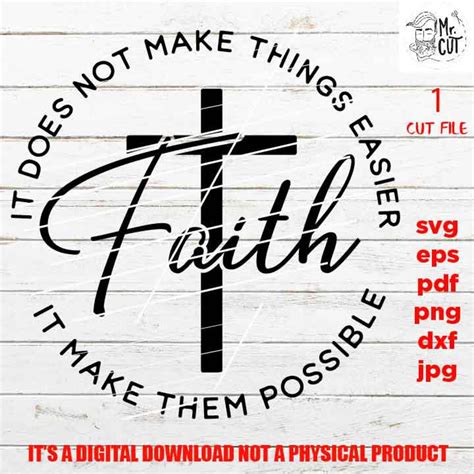 Faith Makes Things Possible Svg Sign Or Shirt Vector Design Etsy