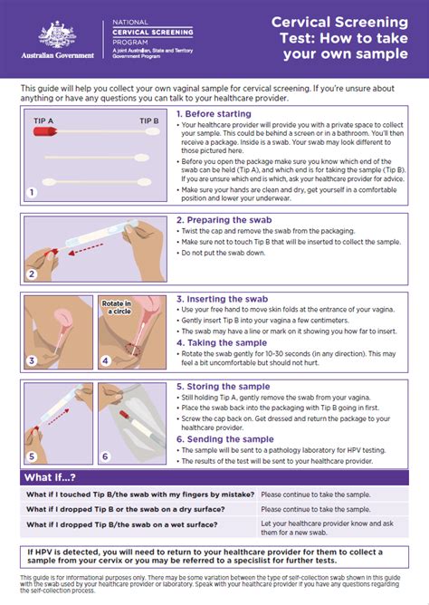 national cervical screening program how to collect your own vaginal sample for a cervical