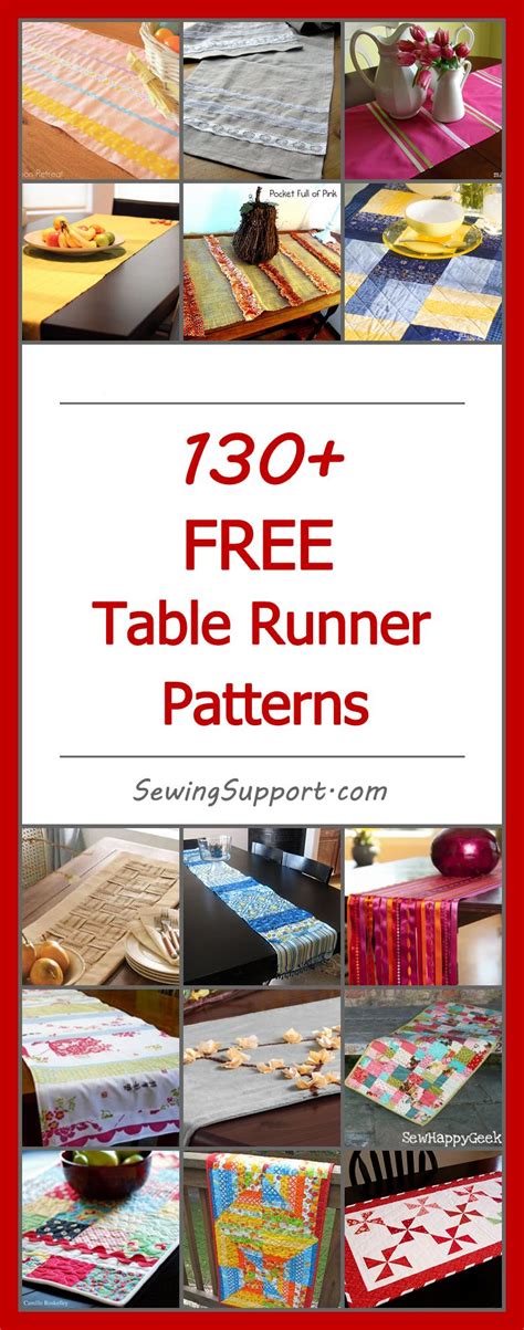 130 Free Table Runner Patterns Project Table Patterns