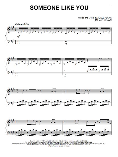 Download Adele Someone Like You Sheet Music And Pdf Chords Easy Piano Pop Music Notes Sku 85999