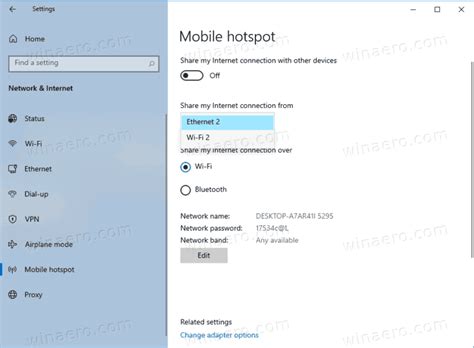 Rename Mobile Hotspot And Change Password And Band In Windows