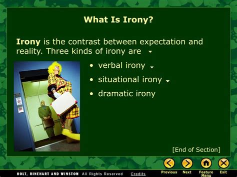 Like verbal and situational irony, dramatic irony is an integral element of storytelling. PPT - What Is Irony? PowerPoint Presentation, free ...
