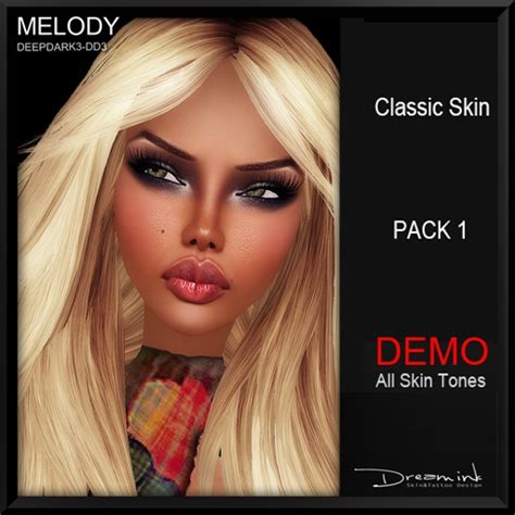 Second Life Marketplace Demo Dream Ink Classic Skin Melody Pack1 All Skin Tones