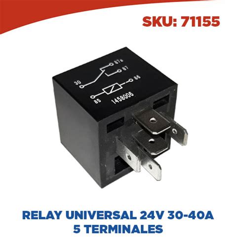 Relays Relay Universal 24v 30 40a 5 Terminales