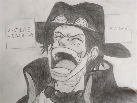 Ace From One Piece Rdrawing