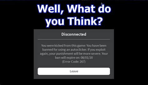 Can You Get Banned For Using An Auto Clicker In Roblox Well What Do