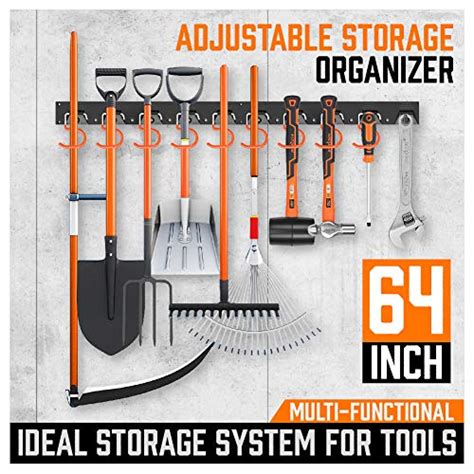 Horusdy 64 Inch Adjustable Storage System Wall Mount Tool Organizer