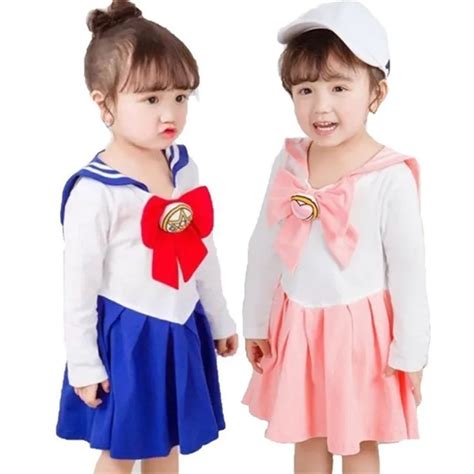 Japanese Anime Cosplay Costume Kids Girls Halloween Dress Sailor Moon
