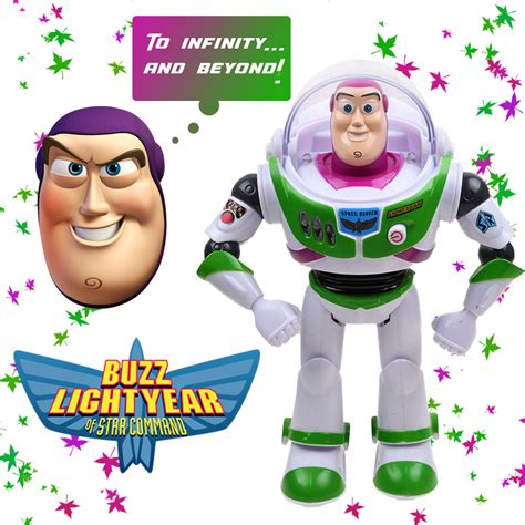 Toy Story Buzz Lightyear Disney Anime Figures Lights Voices Movable Set With Wings Toys For