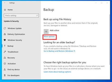 How To Backup Windows 10 With File History