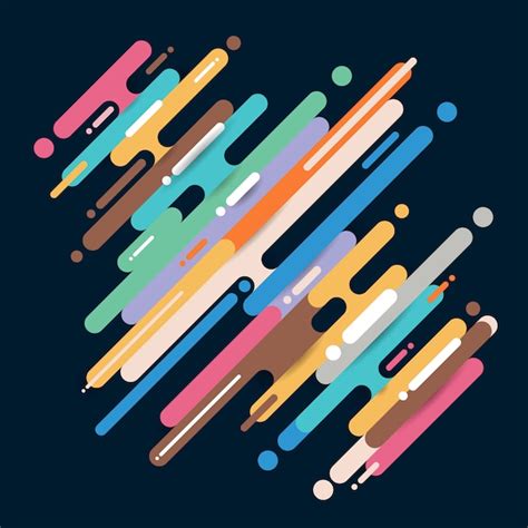 Premium Vector Abstract Multicolor Diagonal Rounded Shapes