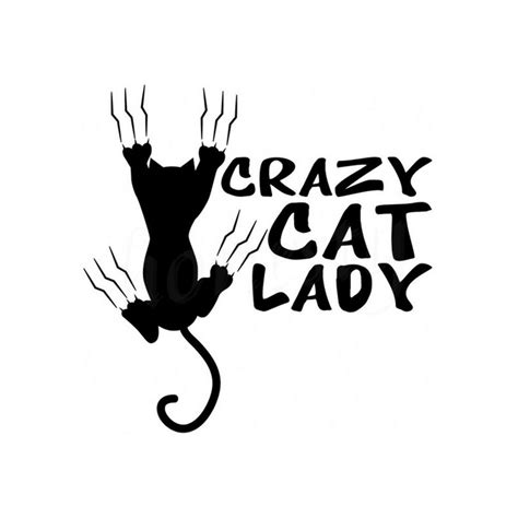 Funny Crazy Cat Lady Vinyl Car Motorcycle Wall Home Glass