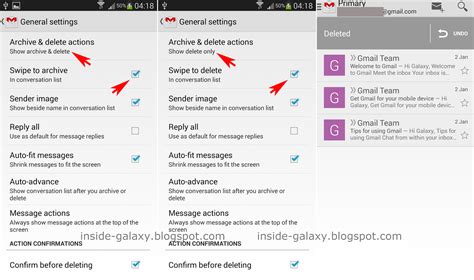 Inside Galaxy Samsung Galaxy S4 How To Make Swiping Archive Or Delete