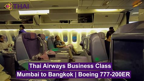 Thai Airways Business Class Mumbai To Bangkok Boeing 777 200 ER