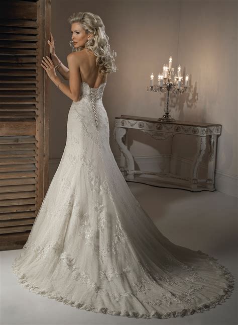 Strapless A Line Beaded Bridal Gown Pictures Photos And Images For Facebook Tumblr Pinterest
