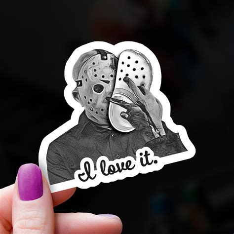 Jason Voorhees Funny Crocs Meme Sticker Friday The 13th Etsy