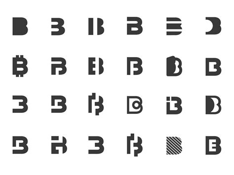 Letter B Logo Svg Collection Monogram Vector File Letter Logo Design