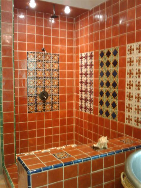 Mexican Tile Shower Santa Monica Cyn Mexican Bedroom Decor Bathroom Tile Designs Mexican